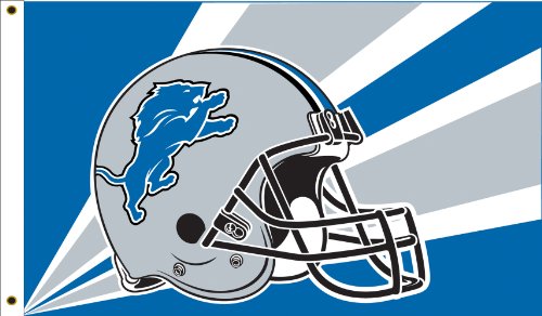 NFL Detroit Lions 3-by-5 Foot Helmet Flag