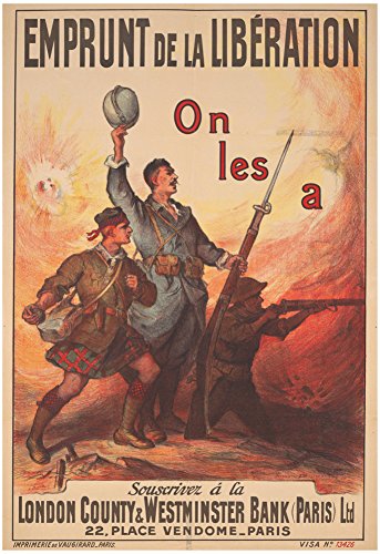 Emprunt de la Liberation War Bonds WWII War Propaganda Art Print Poster 13 x 19in