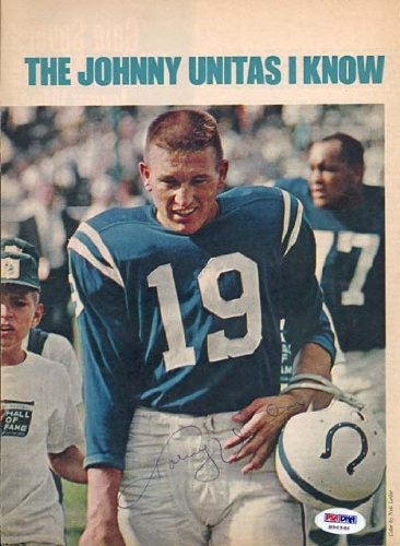 Johnny Unitas Autographed/Hand Signed Colts Magazine Photo PSA/DNA #H96366