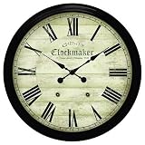 Infinity Instruments Chester Clockmaker - Large Metal Wall Clock