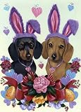 Dachshund Bunny Dogs Spring Garden Flag