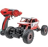 Hugine 2.4Ghz RC Rock Crawler 4 WD Monster Truck Off-Road Vehicle Toy Red