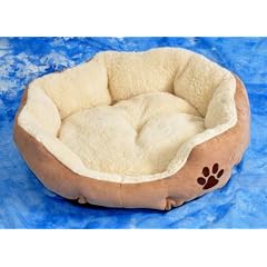 Hundebett / Katzenbett Hazel in Wildlederoptik mit Teddyfellkissen - erh�ltlich in 3 Gr��en