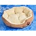 Hundebett / Katzenbett Hazel in Wildlederoptik mit Teddyfellkissen - erh�ltlich in 3 Gr��en