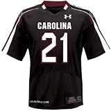 NCAA Under Armour South Carolina Gamecocks #21 Youth Replica Football Jersey - Black (Small)