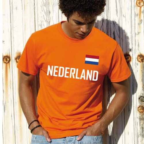T-Shirt Niederlande-XL-orange