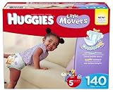 Huggies Little Movers Diapers Economy Plus, Size 5, 140 Count (packaging may vary)