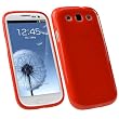 iGadgitz Rosso Custodia TPU Gel Case Cover Rigida Protezione per Samsung Galaxy S3 III i9300 Android Smartphone + Protettore Schermo