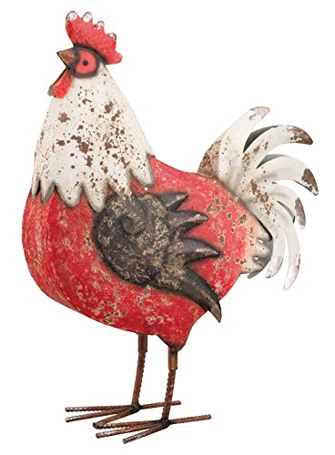 Regal Art & Gift Country Rooster Decor, 17-Inch, Red/White