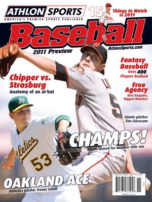 Tim Lincecum unsigned Athlon Sports 2011 MLB Baseball Preview Magazine- San Francisco Giants Cover