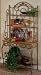 Merlot Bakers Rack (Antique Green Gold) (72H x 18.75D x 36W)