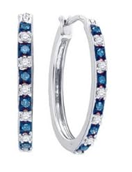 0.25CTW-DIA HOOPS EARRING