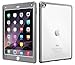 iPad Air 2 Case, Apple iPad Air 2 Clear Case, rooCASE Glacier Tough Full-body Impact Resistant Bumper Case Cover for iPad Air 2, Space Gray (will NOT fit New iPad 2017)