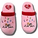 I Love Lucy "Stick Art" Women's Pink Terrycloth Slippers