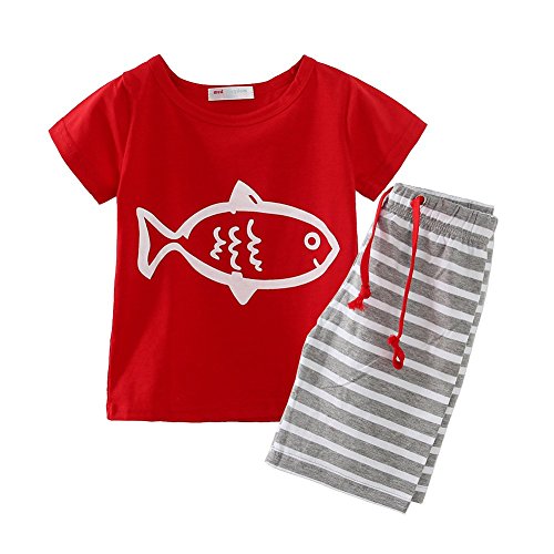 LittleSpring Little Boys' Clothing Short Sets Striped