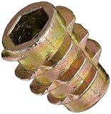 E-Z LOK Threaded Insert For Soft Wood, 10-32 Int Thread - 13mm length - Flush- Zinc Die Cast (Pack of 50)