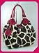 purse handbag hobo Giraffe 057-5158 Fuchsia tote bag animal print