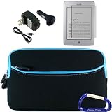 read full review Gizmo Dorks Neoprene Zipper Sleeve (Blue), Screen Protector, and Charging Bundle with Carabiner Key Chain for the Amazon Kindle Touch and Touch 3G