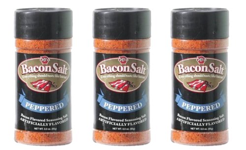 J&D's Peppered Bacon Salt, 2.5-Ounce Unit (Pack of 3) by Bacon