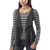 Converse® One Star® Womens Striped 2fer Top/Vest - Dark Grey