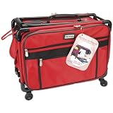 TUTTO Machine On Wheels Case 20"X13"X9"-Red