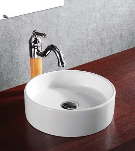 ELANTI 1102 Porcelain White Bowl Sink
