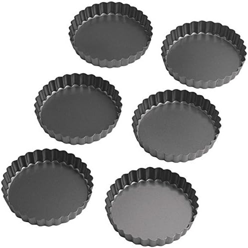 Wilton Perfect Results 4 Inch Round Tart Quiche Torte Pan Set Of 6 New 2105-6817