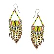 Dawn of a New Day African Beaded Earrings with Drops and Metal Dangles