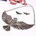 QIYUN.Z Gold Silver Soaring Eagle Bird Pendant Chain Bib Necklace Dangle Earring Set