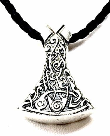Heavy Viking Mammen Axe Pendant - Solid Metal with Celtic Design