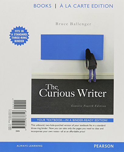 The Curious Writer, Concise Edition, Books a la Carte Plus MyWritingLab -- Access Card Package (4th Edition)