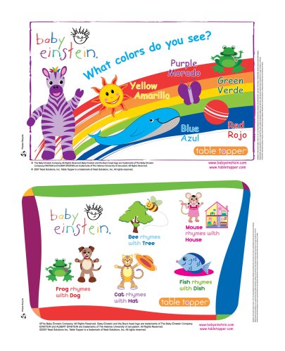 Neat Solutions Baby Einstein Biodegradable Table Topper Disposable Stick-on Placemat 30-Count