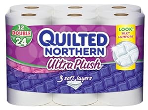 Quilted Northern Ultra Plush Double Roll Toilet Tissue-White-12 ct