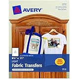 Avery T-Shirt Transfers for Inkjet Printers, 8.5 x 11 Inches, Pack of 12 (03275)