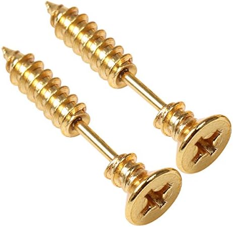 Fashion Pumk Earrings for Boys/girls Lag Spike Shaped 3d Cross Screws Ear Stud (color 1)
