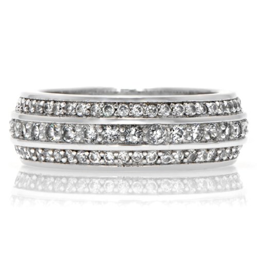 Cristiana's Cubic Zirconia Triple Row Anniversary Band Cristiana's Cubic Zirconia Triple Row Anniversary Band