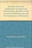 The Jesness Inventory : application to approved school boys