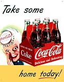 Coca-Cola Tin Metal Sign : Take Some Home Today