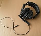 Race Ready RaceTrack Headphones - 3.5mm Mono Audio Jack - Cushion Foam Ear Pieces - Volume Control on Left and Right Headphone - Adjustable