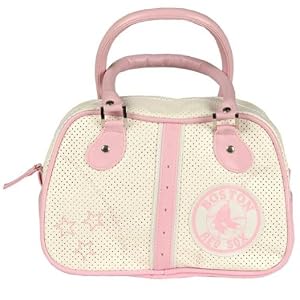 Boston Red Sox Logo Merchandise Pink Ladies Leather Handbag