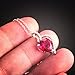 Caperci Sterling Silver Diamond Accent Heart Created Ruby Pendant Necklace, 18''