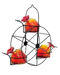 Parasol FW3FR Bouquet FERRIS WHEEL Blown Glass Hummingbird Feeder - Flame Red discounted