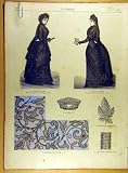 1885 Ladies Fashion Embroidery Lace Costume Child Print