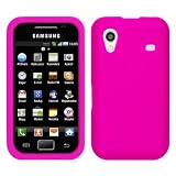 Rosa (Pink) Silikon Hülle Schutzhülle Tasche Case für Samsung Galaxy Ace S5830