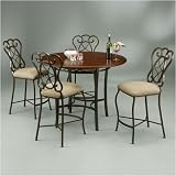 Pastel Furniture AT 549-AR 495 / CI 219 AR 628 (26) Capri Wood Gathering Set in Autumn Rust