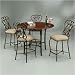 Pastel Furniture AT 549-AR 495 / CI 219 AR 628 (26) Capri Wood Gathering Set in Autumn Rust