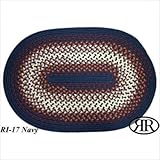 IMAGE OF Rio Navy Braided Rug Size: 8' Round
