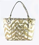 IMAGE OF NEW AUTHENTIC COACH ZEBRA PRINT RAFFIA STRAW CHARM TOTE HANDBAG