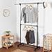 Honey-Can-Do GAR-01767 Dual Rod Expandable Garment Rack with Wheels, Up to 73-Inch