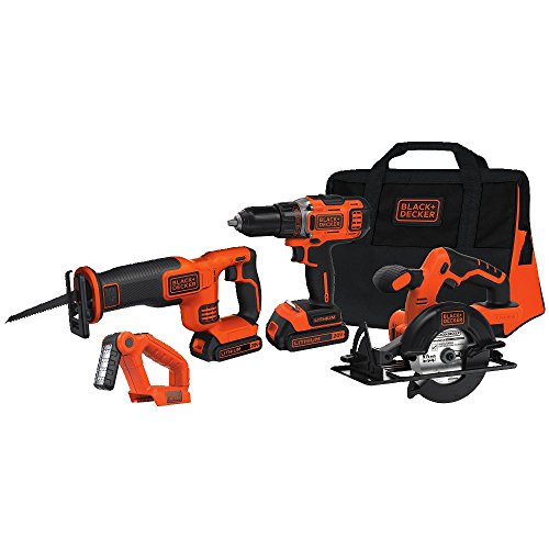 BLACK+DECKER BDCD2204KIT 20-Volt MAX Lithium-Ion 4-Tool Combo Kit